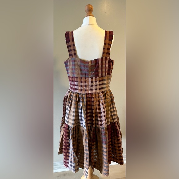 Multi-checkered dress from September|20 size medium - Picture 8 of 14